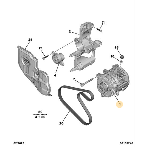 Orijinal �arj Dinamosu (Alternat�r)  Peugeot - 5008 P74 GT  9859576280