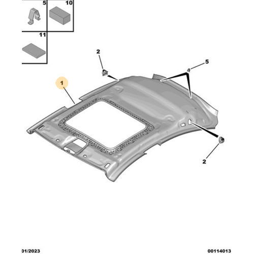 Orijinal 508 Tavan Demesi R8  98286981Zd