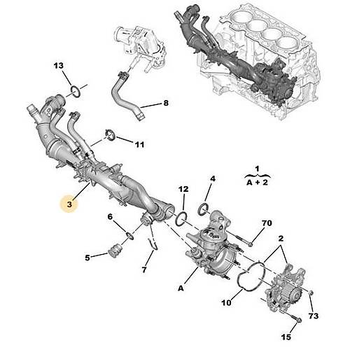 ORIJINAL  MOTOR SUYU SU KOLLEKT�R� 1.5 D�ZEL   9820174380