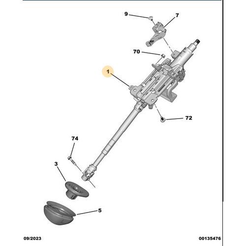 Orijinal  Direksiyon Mili / Kolonu  Peugeot - 5008 P74 GT   98371972ZD