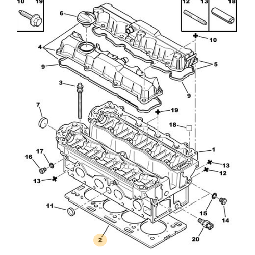 ORIJINAL 1.6 16V 307 SLNDR KAPAK CONTASI TU5JP4 -  9804548280