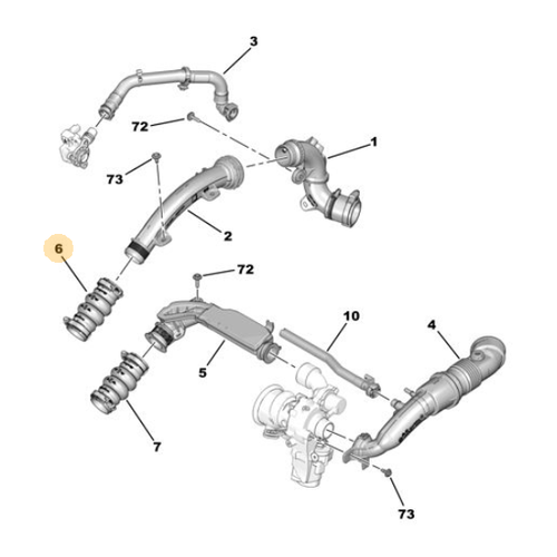 ORIJINAL TURBO HAVA HORTUMU (208-P21E/2008-P24E)   9835727780