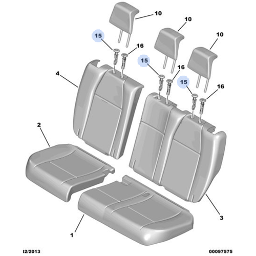 Orijinal 2008 Arka Koltuk Kafal Klavuzu A94F   16100550ZD