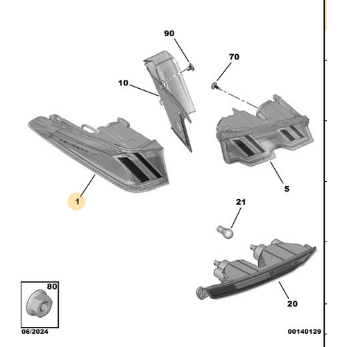 Orijinal D�� Stop - Sol  Peugeot - 5008 P74 GT  9842102580