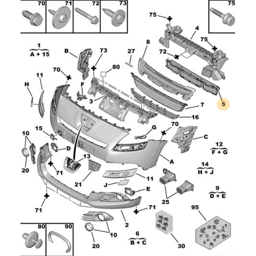 Orijinal 5008 n Panel Darbe Emici T87 7422C9