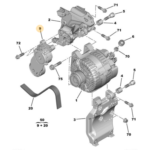 Orijinal Alternatr Kay Gerici Makara 208 3008 T84   1611425680