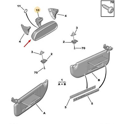 ORIJINAL 307 Karartmal� �� Dikiz Aynas�  8154JX