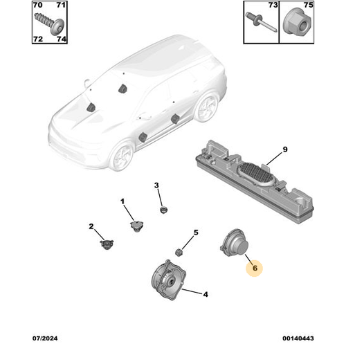 Orijinal  Arka Kap� Hoparl�r�  Peugeot - 5008 P74 GT  9846560680
