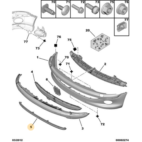 Orijinal 206 n Tampon Alt Karlk  7414P2