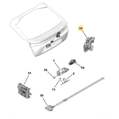 Orijinal Bagaj Kapa Kapatma Modl DS4 408  3008 P84E   508 R8  8731X3