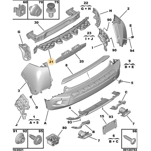 Orijinal 2008 Arka Tampon Mesnedi P24E    9825842380