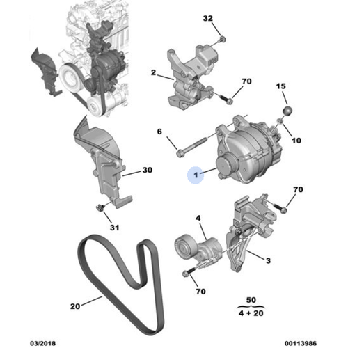 Orijinal 508 Alternatr R8    9824742880