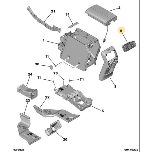 Orijinal Arka Havaland�rma Izgaras�  Peugeot - 5008 P74 GT   9839801080
