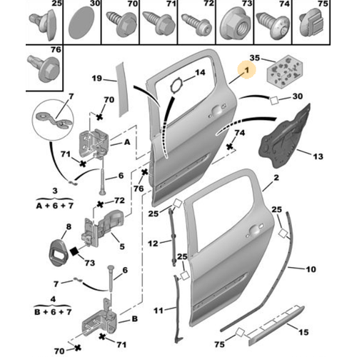 Orijinal Arka Kap Sa 308 T7    9008W9