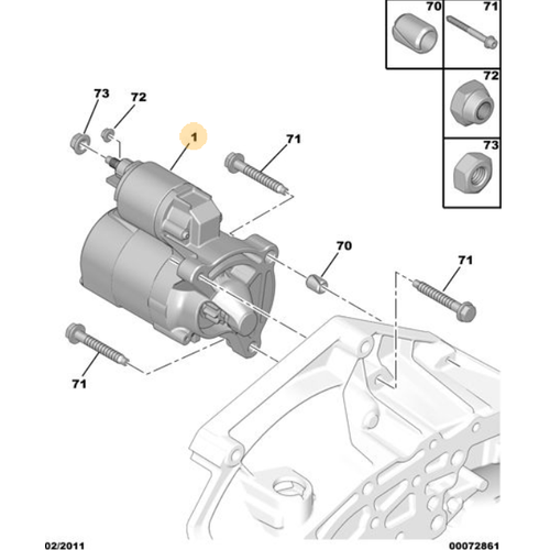 Orijinal 206 Mar Motoru  5802M9