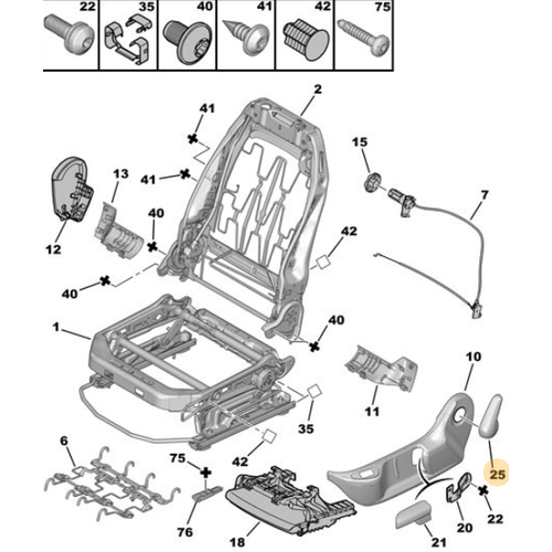 Orijinal Koltuk Srt Eim Kolu Sol 308 T7  8899ZH