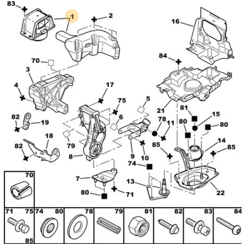 ORIJINAL SA ST MOTOR KULAK  1.4 16V 1839G0