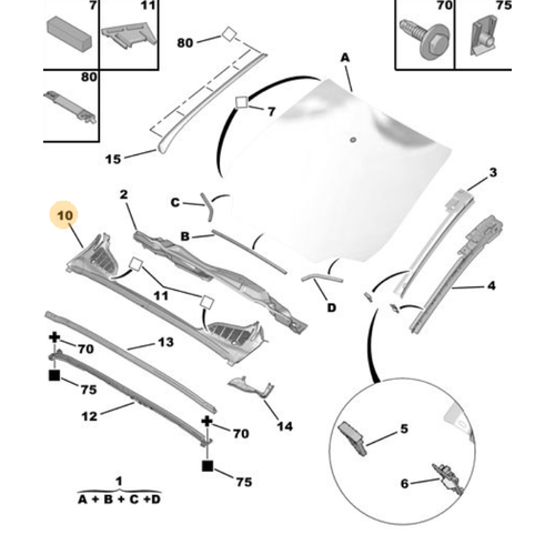 Orijinal n Cam Izgaras 308 T7  8251CE