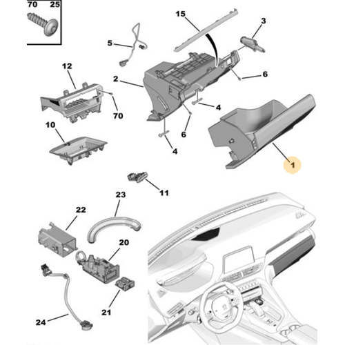 Orijinal Torpido Kapa 3008  P84E  5008 P87E  16180681ZD