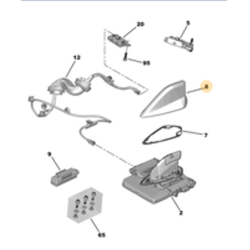 Orijinal Anten Giydirmesi 308 P5 408 2008 P24E  5008 P74 GT  984353351T