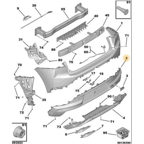 Orijinal Ds4 Arka Tampon Etei   168280781T