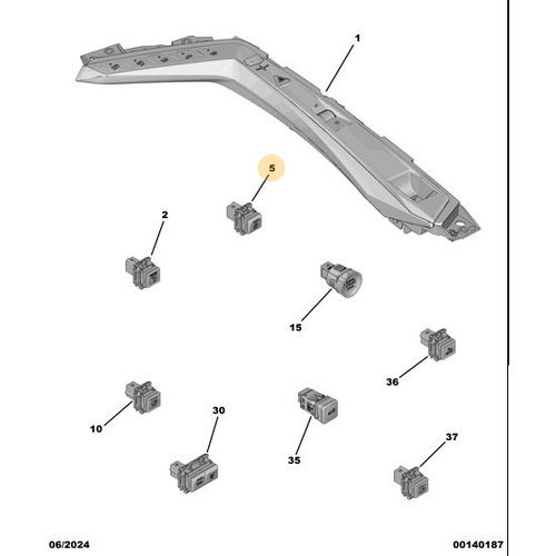 Orijinal Merkezi Kilit Tu�u  Peugeot - 5008 P74 GT  98491797ZD
