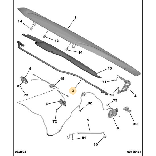 Orijinal Motor Kaput Alt Lastik  Peugeot - 5008 P74 GT   9841365180