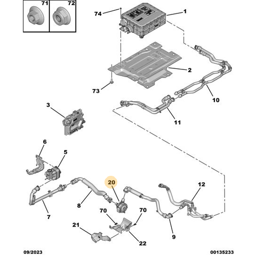 Orijinal Elektrikli Devirdaim Pompas�  3008 P64    9833196380