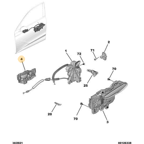 Orijinal  DS4  Kap Kolu Sa 98318120VV