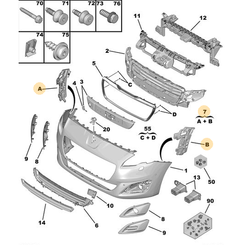 Orijinal 5008 n Tampon Braket T87 Makyajl Kasa  1611205680