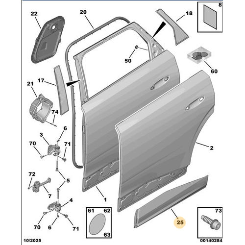 Orijinal Arka Kap� Alt Korumas� - Sa�  Peugeot - 5008 P74 GT  98398953XT