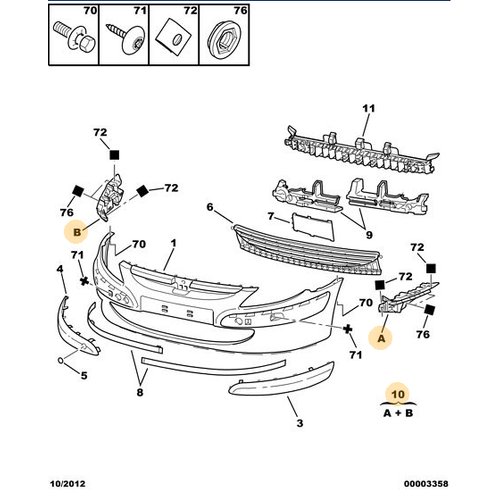ORIJINAL �n Tampon Ba�lant� Braket Tak�m� Eski Kasa 741634