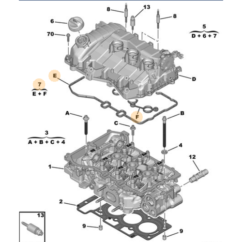 Orijinal 1.2 TURBOSUZ KULBUTOR KAPAK CONTA  9817129280