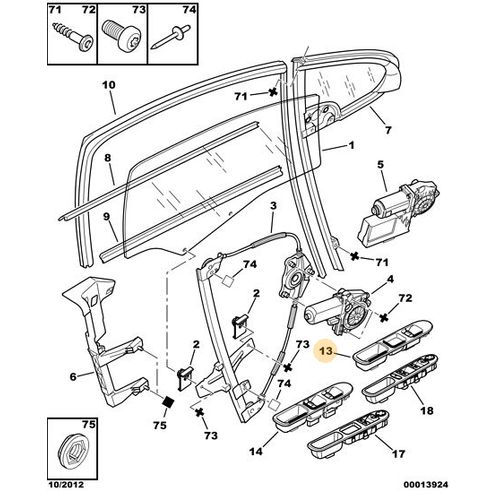 ORIJINAL 307 Sa� Cam D��mesi  6554E7
