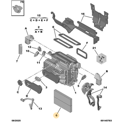 Orijinal Karbonlu Polen Filtresi  (3008-P64/5008-P74/GRANDLAND-OV64)   9854108580