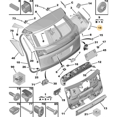 Orijinal 3008 Bagaj Fitili Sa Sa P84E  9815582480