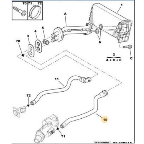 ORIJINAL 307 Kalorifer Hortumu 6466F4