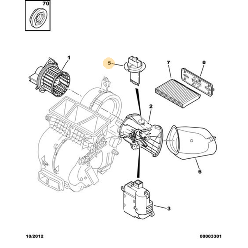 ORIJINAL 307 Kalorifer Rezistans   6450JP