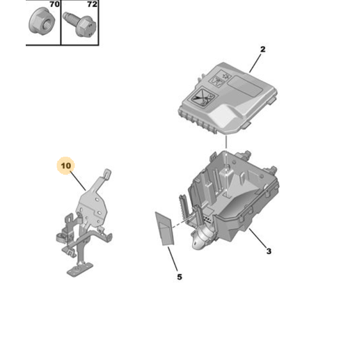 Orjnal Sgorta Kutusu Desteg 308 T9   9824024480
