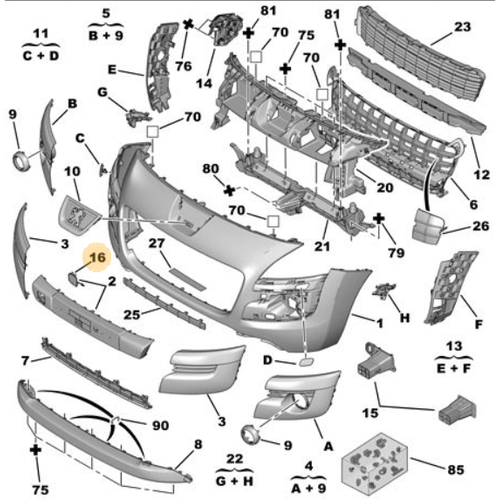 Orijinal n Tampon eki Demiri Kapa 3008 T84    742292