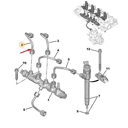 Orijinal Enjekt�r Besleme Borusu    9811737380