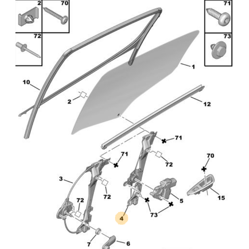 Orijinal Arka Kap Cam Krikosu Sa 308 T7    9224E2