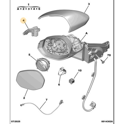 Orijinal Sa� Ayna Sinyal  Peugeot - 5008 P74 GT    9851163480