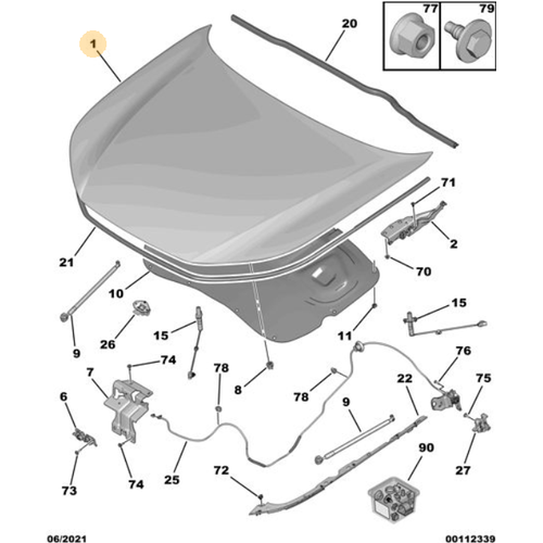 Orijinal 508 Motor Kaputu R8   9815960980