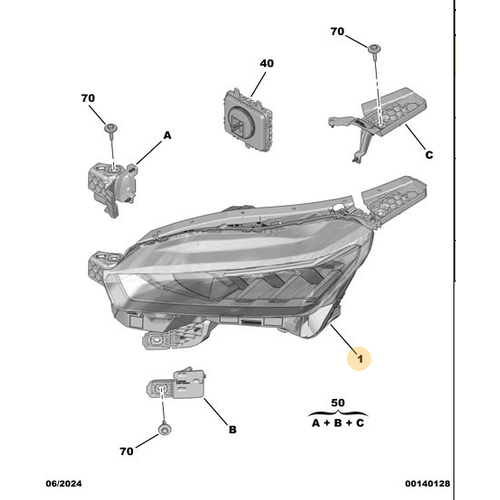 Orijinal Sa� �n Far Led  Peugeot - 5008 P74 GT   9851217180