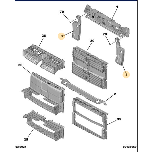 Orijinal �n Panel Yan Sac - Sa�   Peugeot - 5008 P74 GT   9847853980