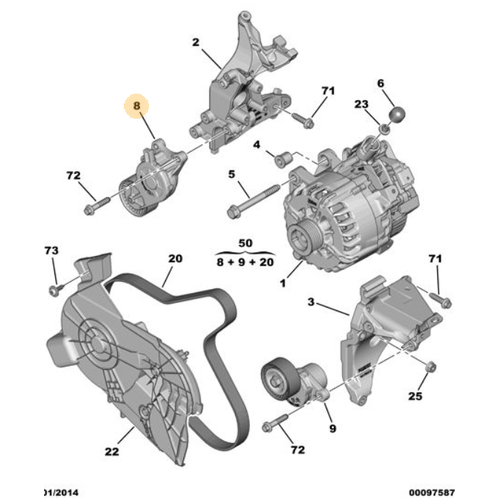 Orijinal 2008  Alternatr Gergi Makaras A94F 1611426180