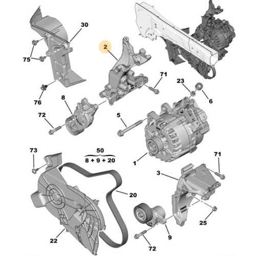 Orijinal Alternatr Mesnedi 308 T9   5008 T87  2008 A94F  5706P8