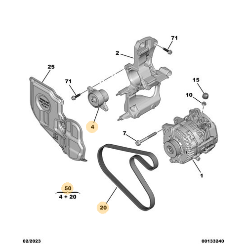 Orijinal V Kay�� ve Gergi Seti  Peugeot - 5008 P74 GT 1688198580