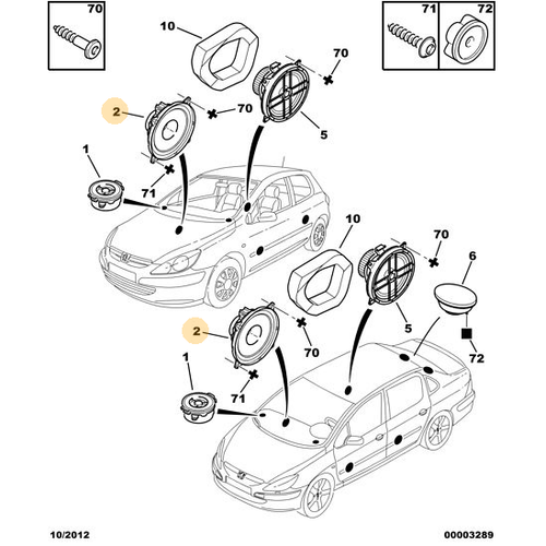 Orijinal �n Hoparl�r  206 207 307 6562X3
